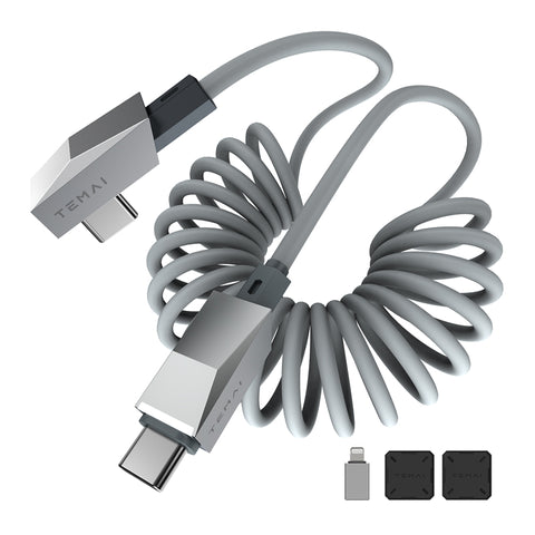 充電線彈簧傳輸線車用快充線伸縮數據線