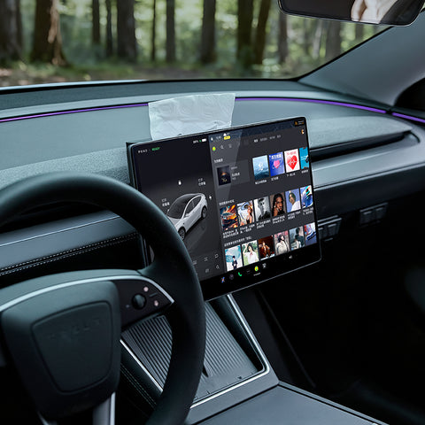 特斯拉煥新版ModelY多功能面紙盒磁吸隱藏收納盒