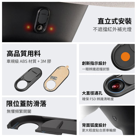 特斯拉FSD鏡頭隱私保護蓋(全系列Model 3/Y)
